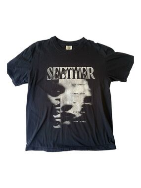 Comfort Colors Black Seether Graphic Tee Size Large